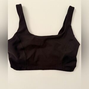 Aerie Bra OFFLINE by Aerie The Hugger Moulant Longline Sports Bra Dark Brown L/G